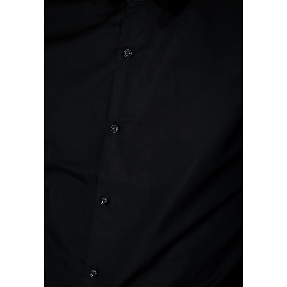 Antony Morato Black Cotton Dress Shirt