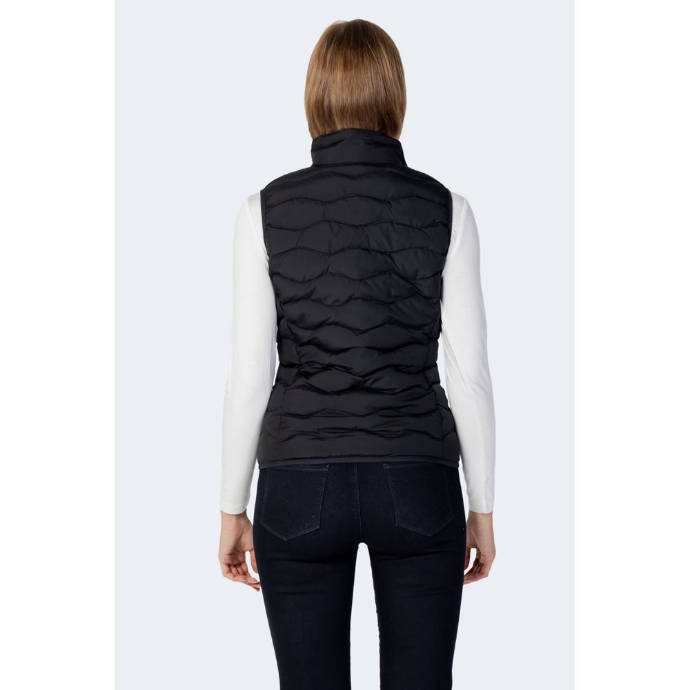 EA7 Emporio Armani Black Polyester Sleeveless Jacket