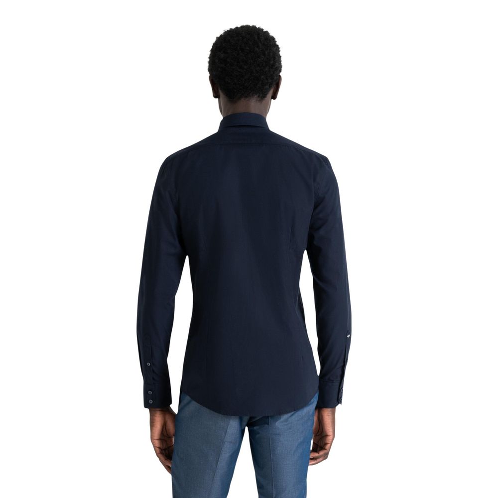 Antony Morato Blue Cotton Dress Shirt