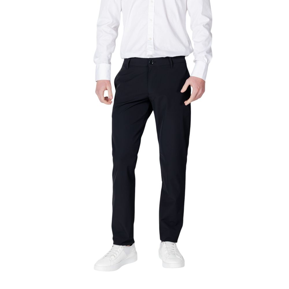 Armani Exchange Black Cotton Casual Pants