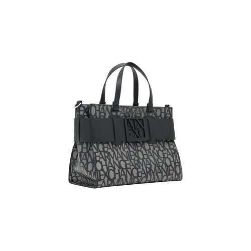 Armani Exchange Schwarze Handtasche aus Baumwolle