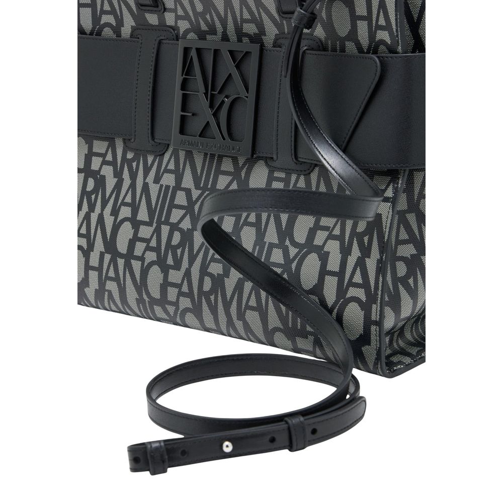 Armani Exchange Black Cotton Handbag