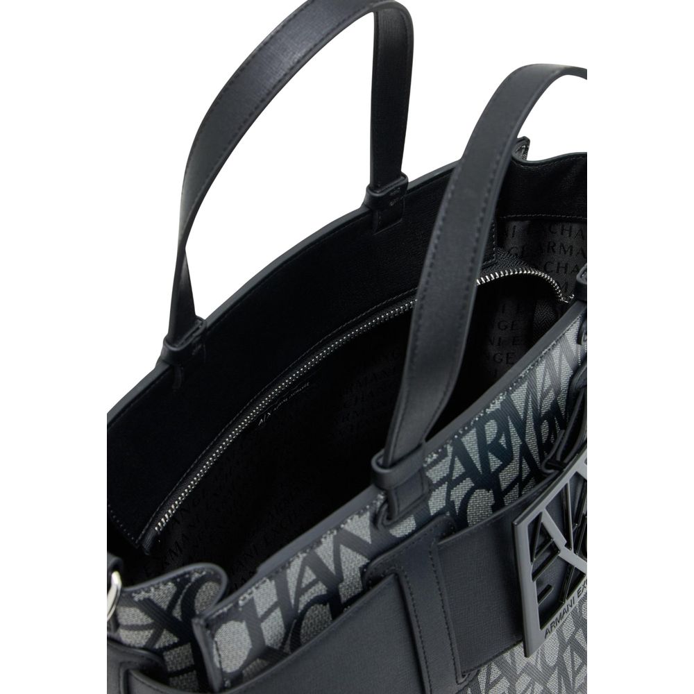 Armani Exchange Black Cotton Handbag