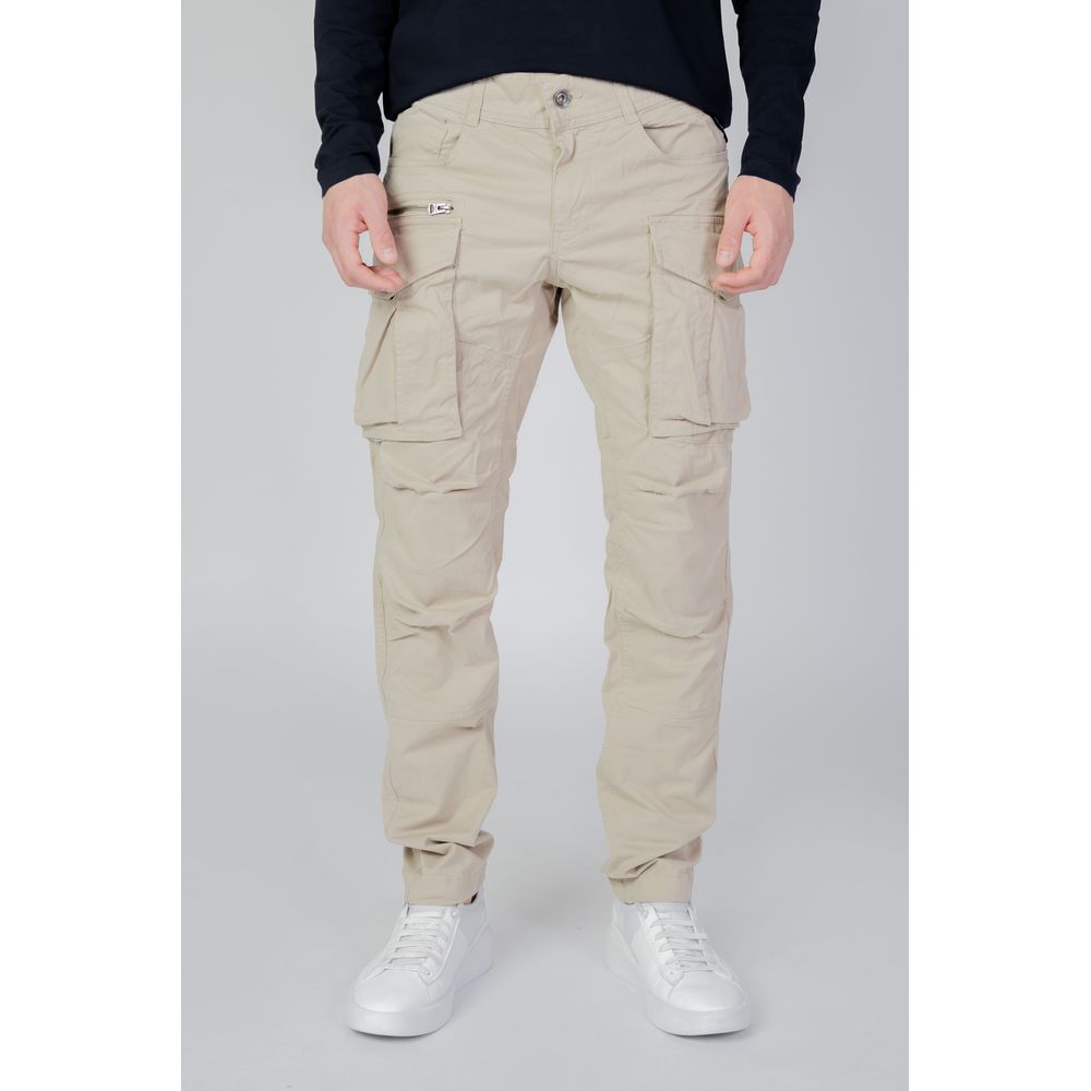 Replay Beige Cotton Cargo Pants