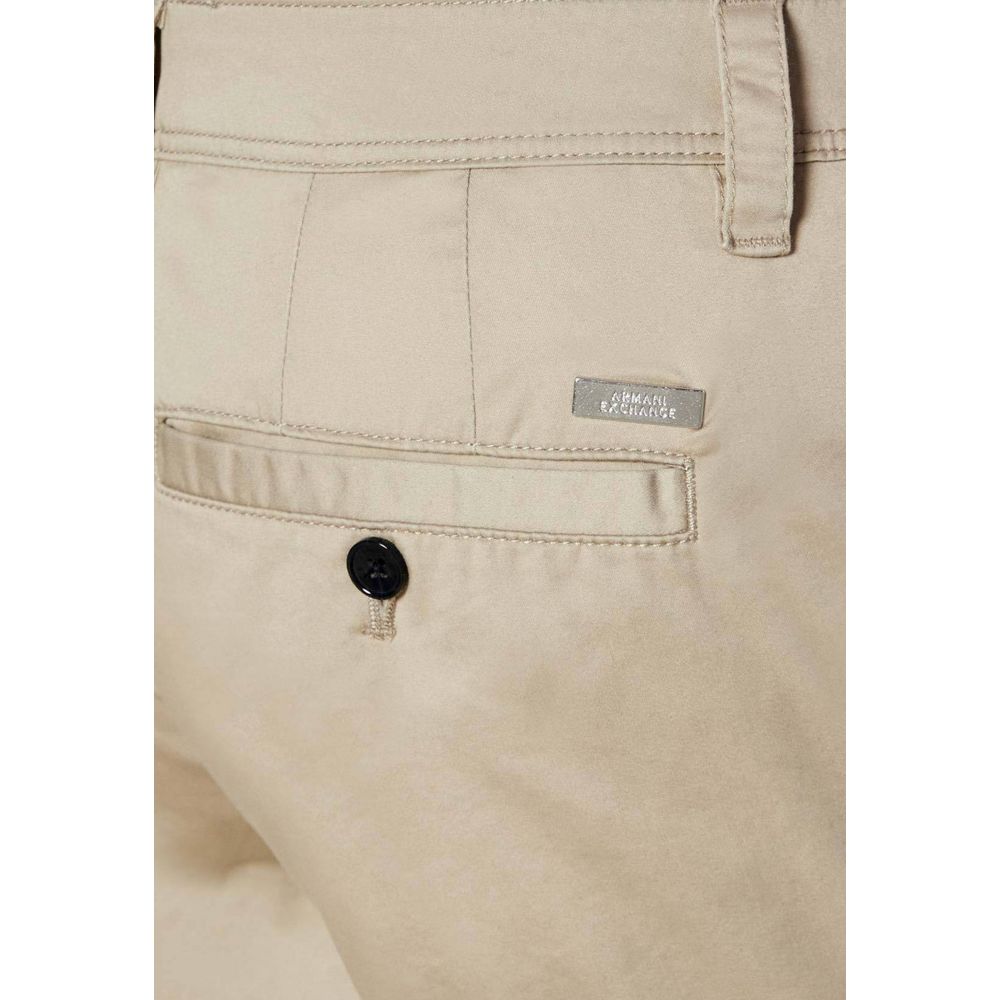 Armani Exchange Beige Cotton Bermuda Shorts