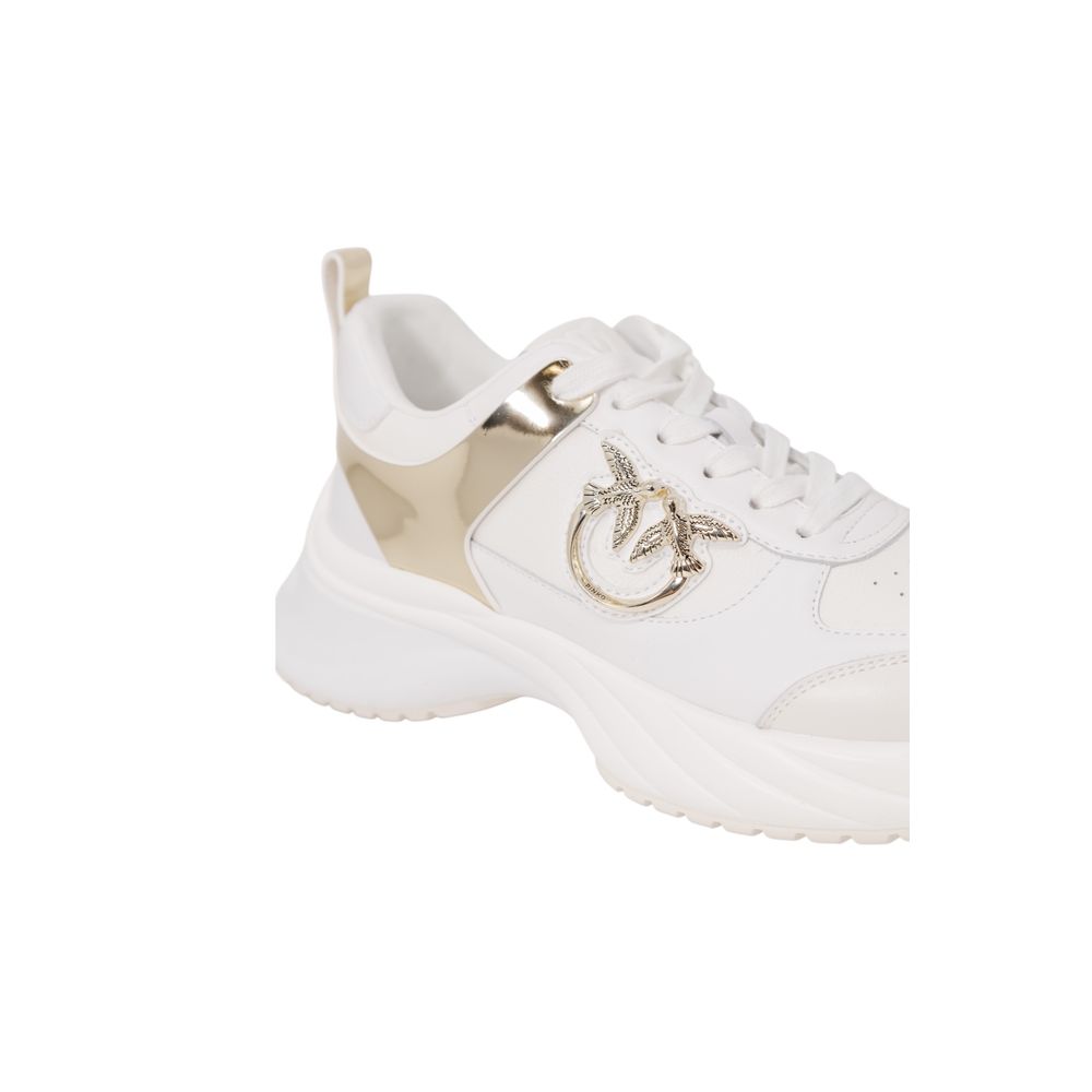 PINKO White Leather Sneakers