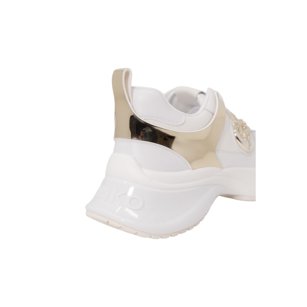 PINKO White Leather Sneakers