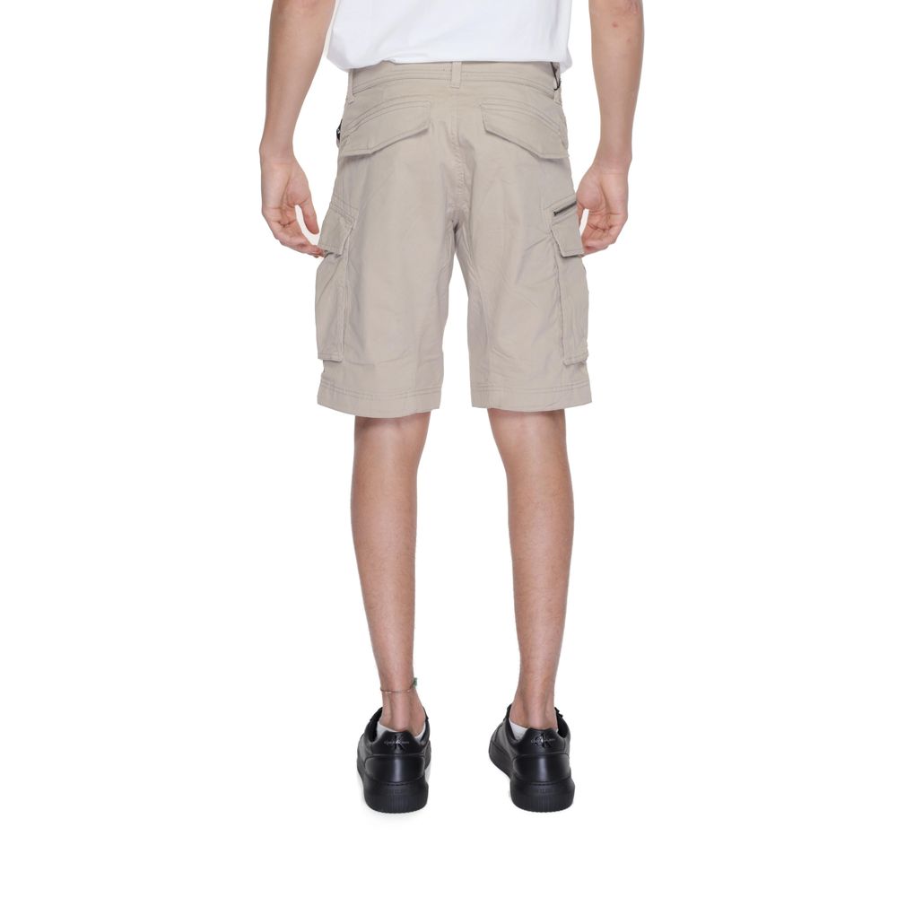Replay Beige Cotton Bermuda Shorts