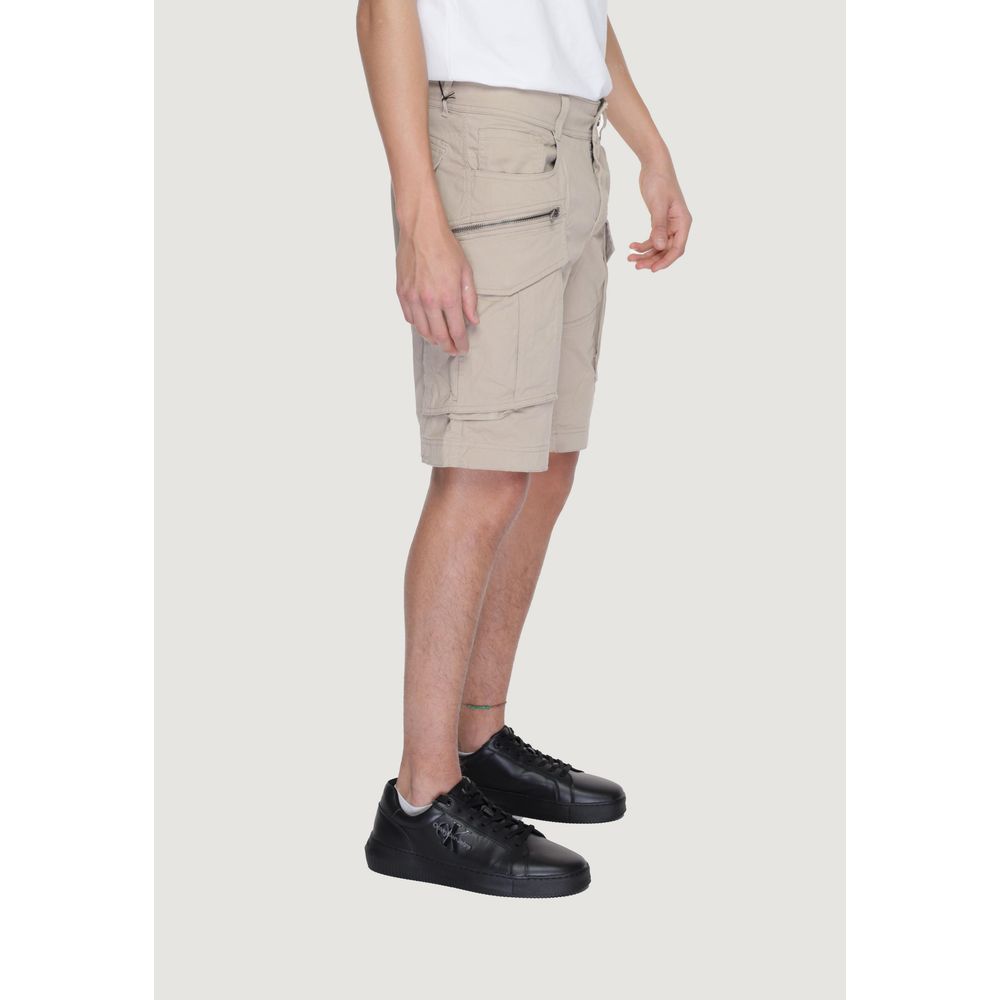 Replay Beige Cotton Bermuda Shorts