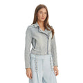 Morgan De Toi Light Blue Cotton Denim Jacket