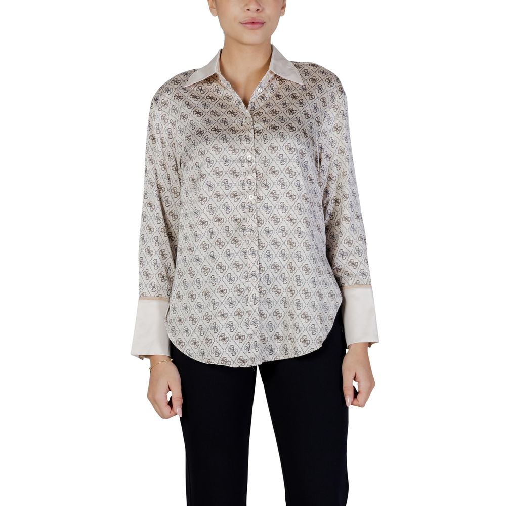 Guess Beige Polyester Blouse