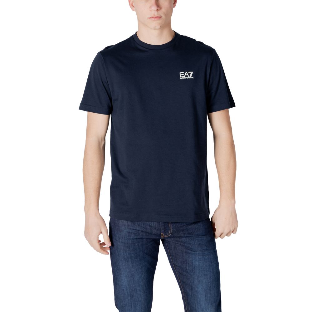 EA7 Emporio Armani Blue Cotton Sportswear