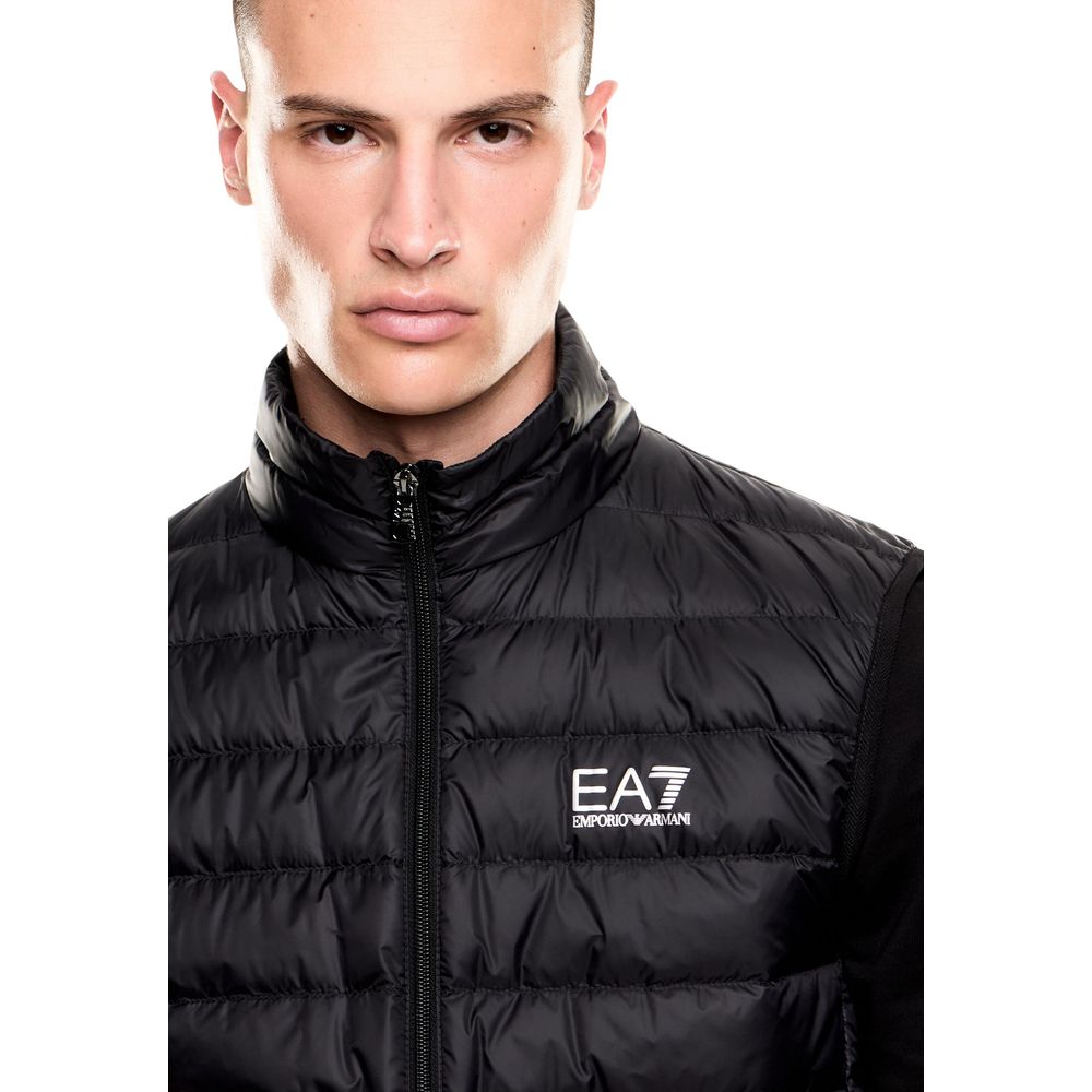 EA7 Emporio Armani Black Polyamide Sleeveless Jacket