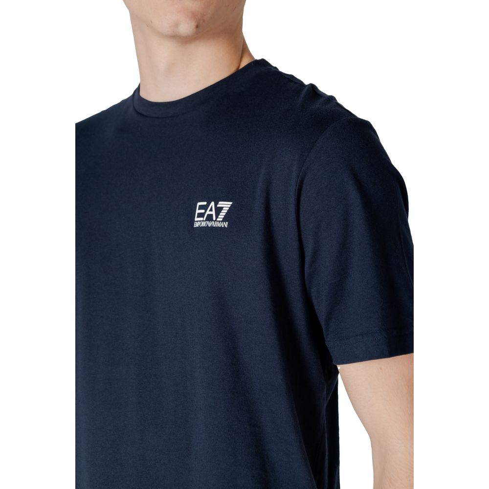 EA7 Emporio Armani Blue Cotton Sportswear