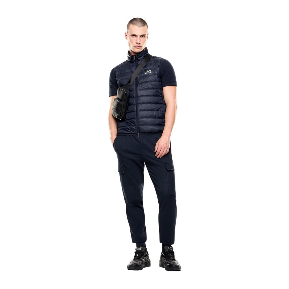 EA7 Emporio Armani Blue Polyamide Sleeveless Jacket