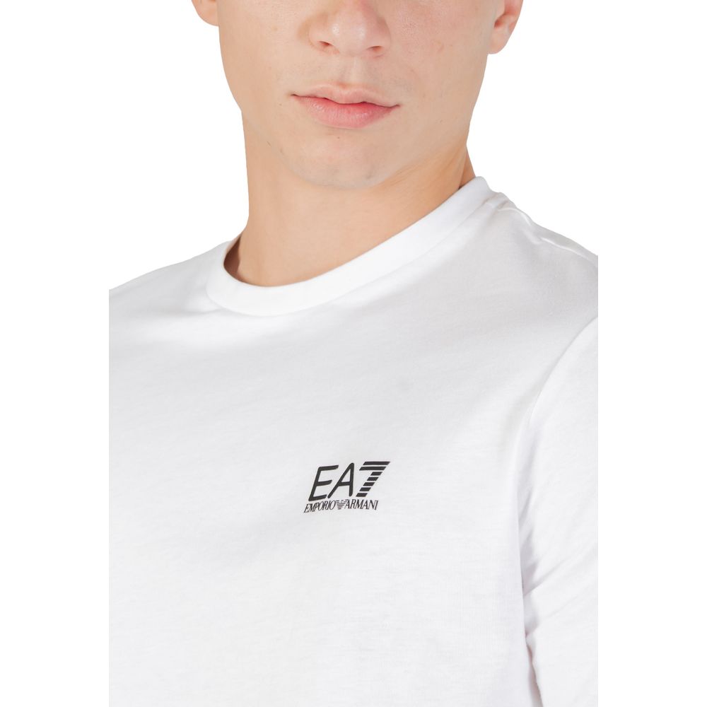 EA7 Emporio Armani White Cotton T-Shirt