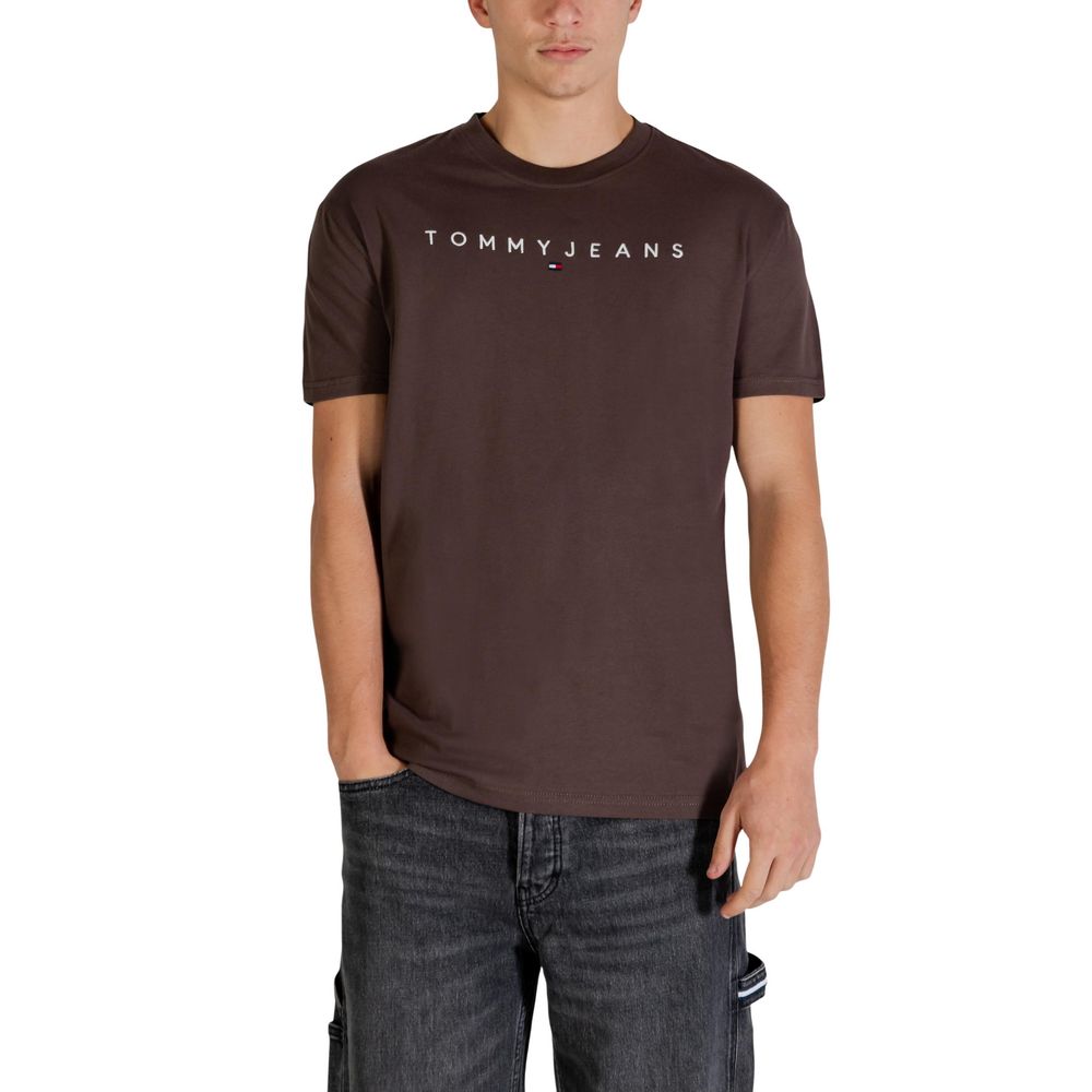 Tommy Hilfiger Jeans Brown Recycled Cotton T-Shirt