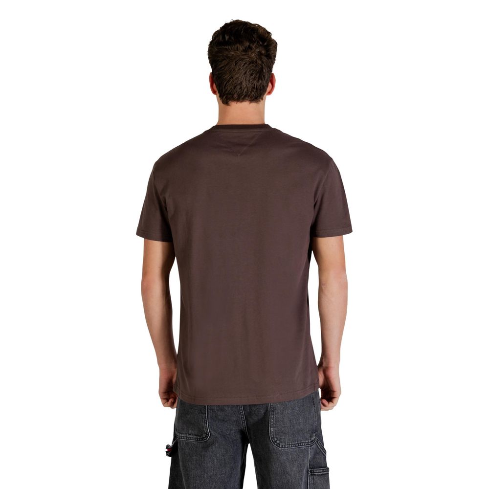 Tommy Hilfiger Jeans Brown Recycled Cotton T-Shirt