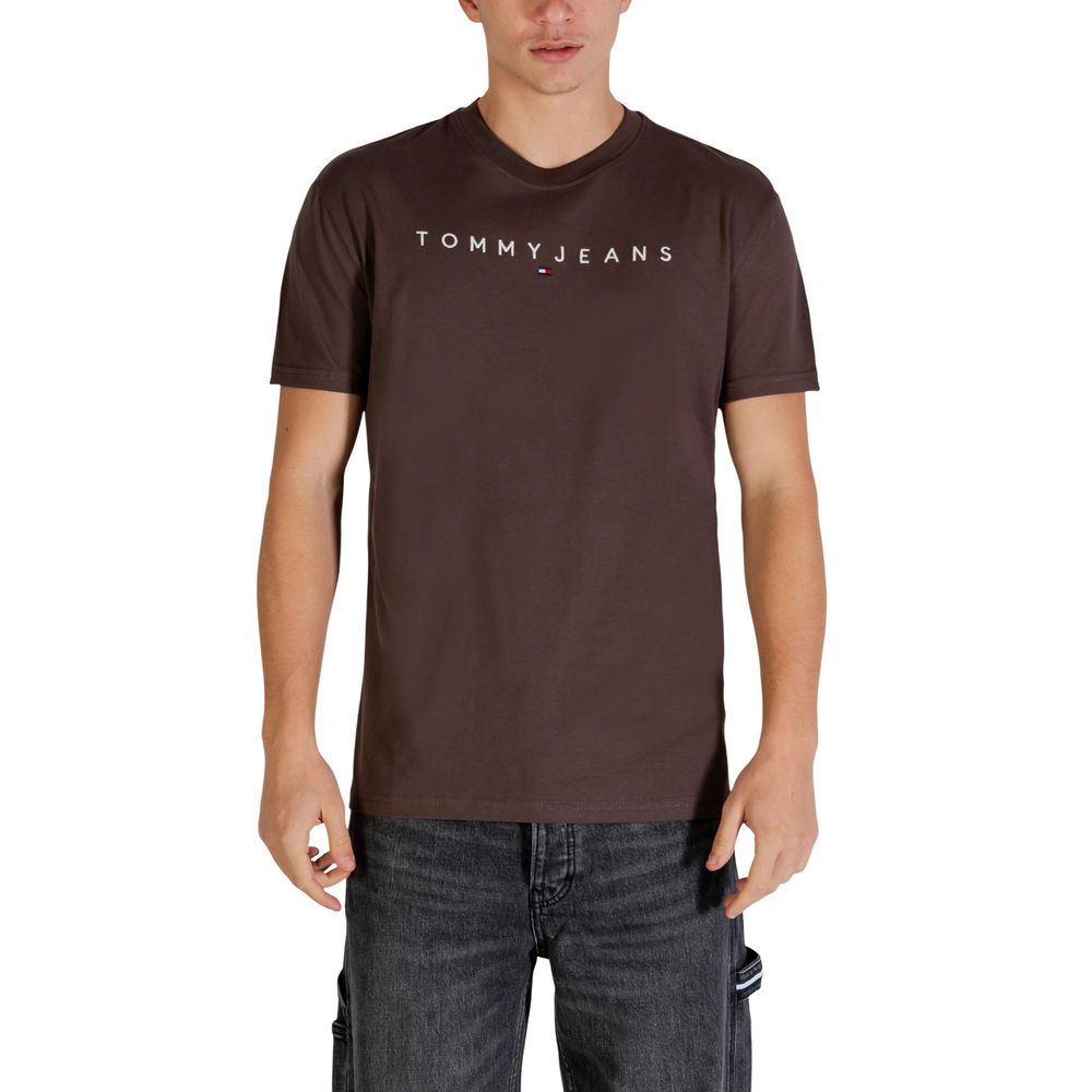 Tommy Hilfiger Jeans Brown Recycled Cotton T-Shirt