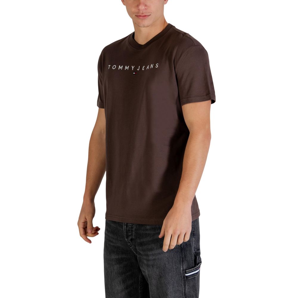 Tommy Hilfiger Jeans Brown Recycled Cotton T-Shirt