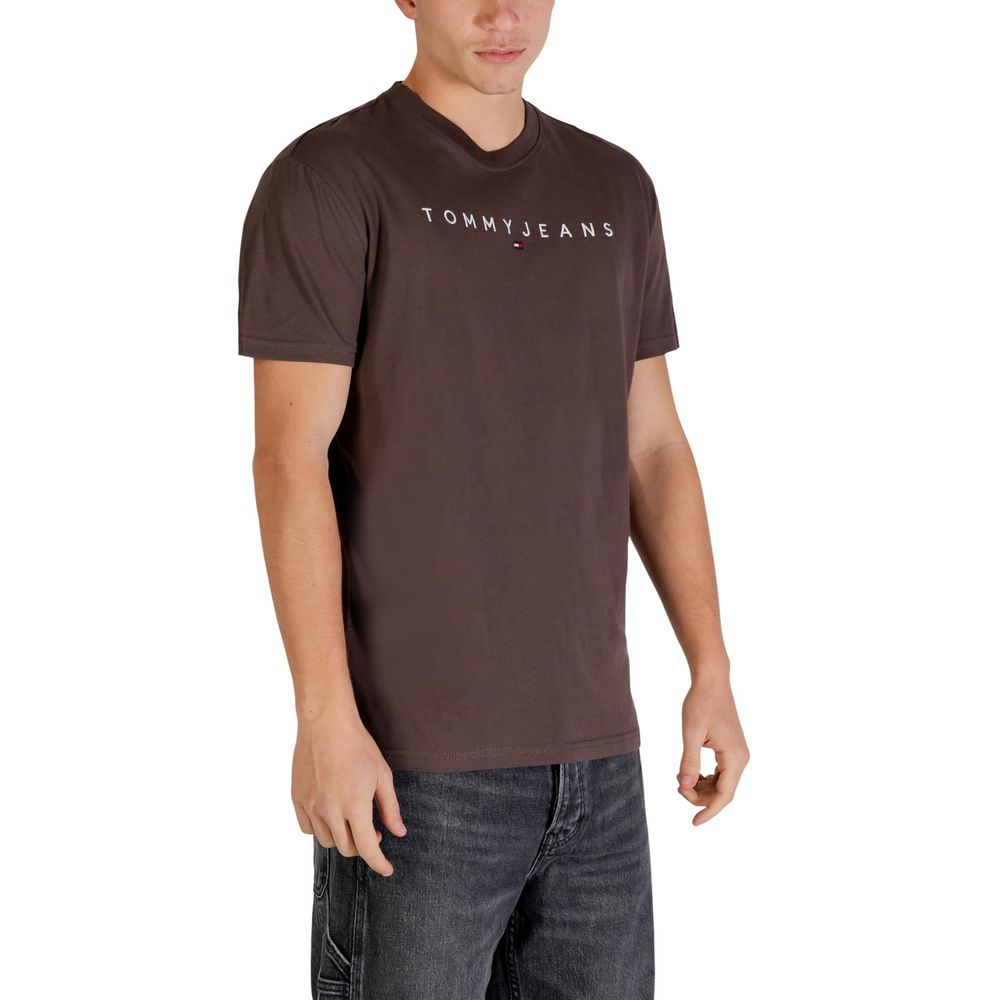 Tommy Hilfiger Jeans Brown Recycled Cotton T-Shirt