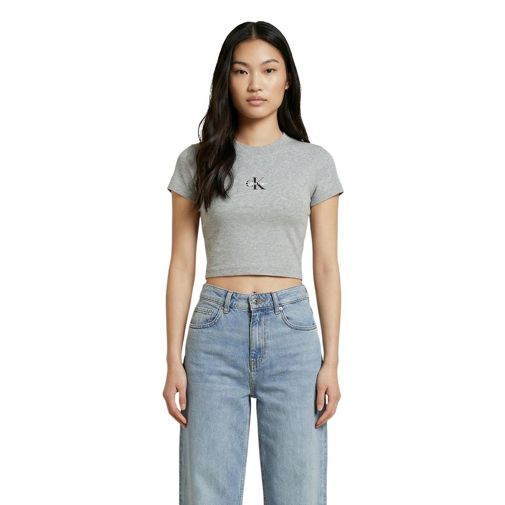 Calvin Klein Jeans Gray Cotton T-Shirt
