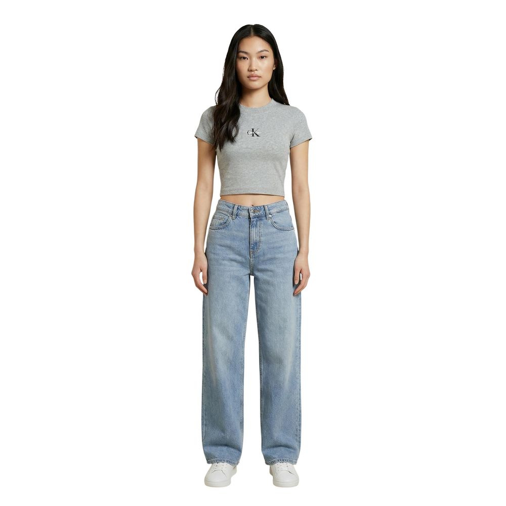 Calvin Klein Jeans Gray Cotton T-Shirt