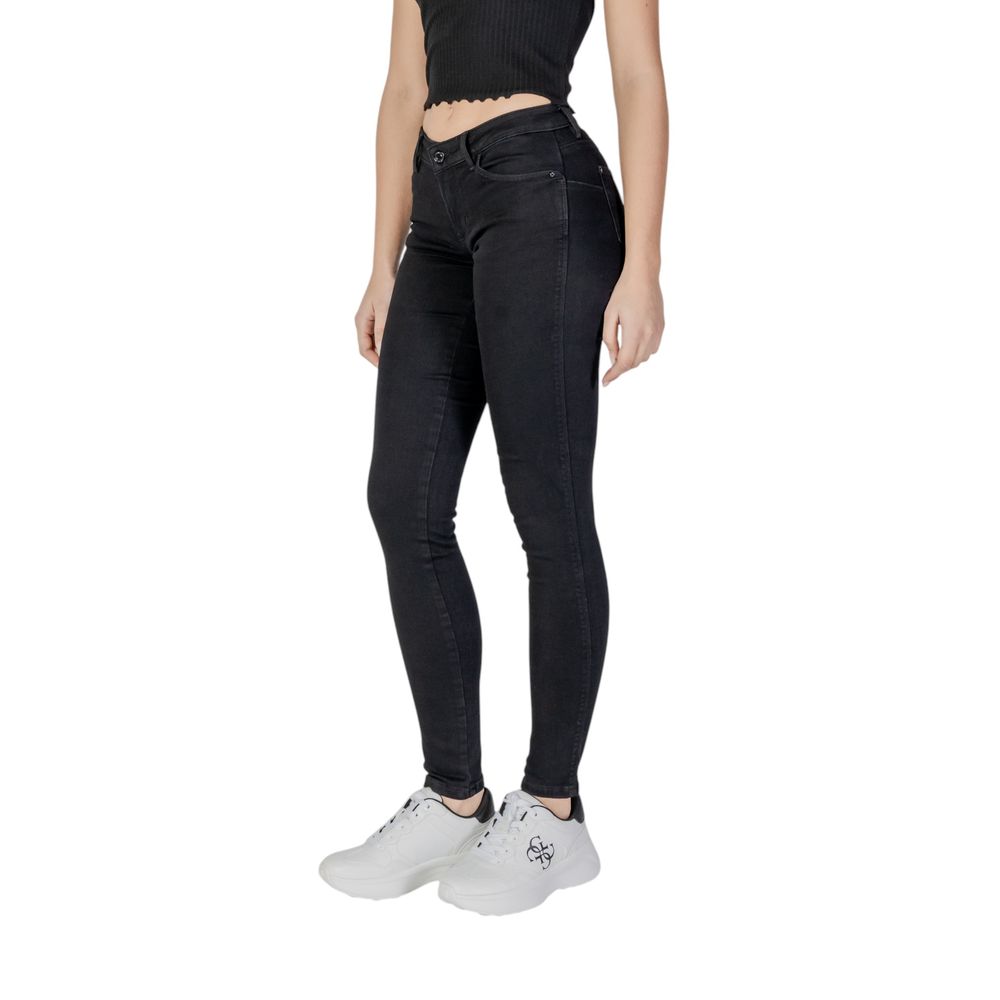 Guess Black Cotton Skinny Jeans