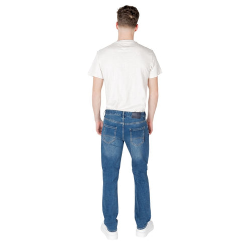 Armani Exchange Blue Cotton Skinny Jeans