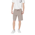 Armani Exchange Brown Cotton Bermuda Shorts