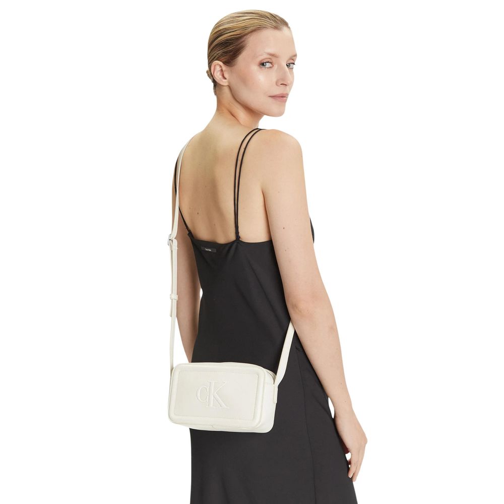 Calvin Klein White Polyethylene Handbag