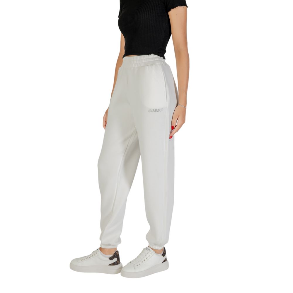 Guess Active White Viscose Joggers (Workout Pants)