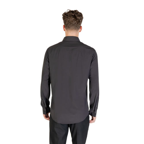 Armani Exchange Schwarzes Hemd aus Elastan