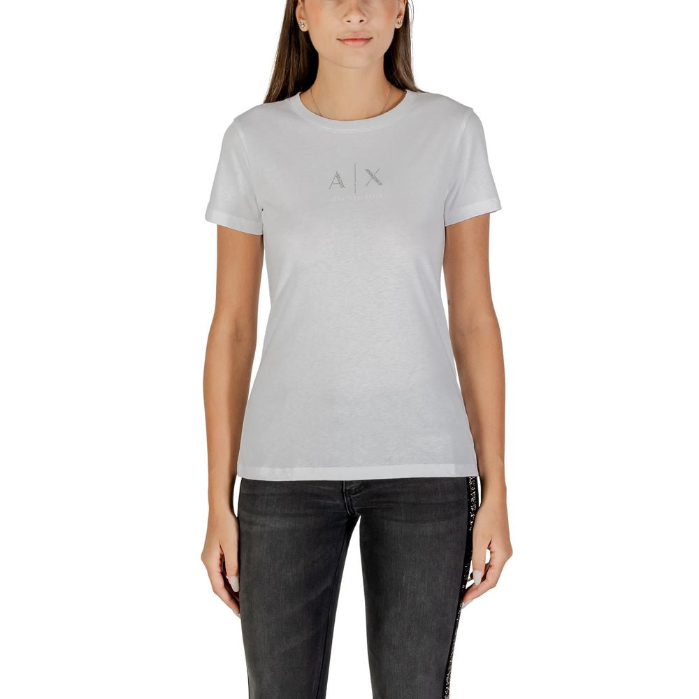 Armani Exchange White Cotton T-Shirt
