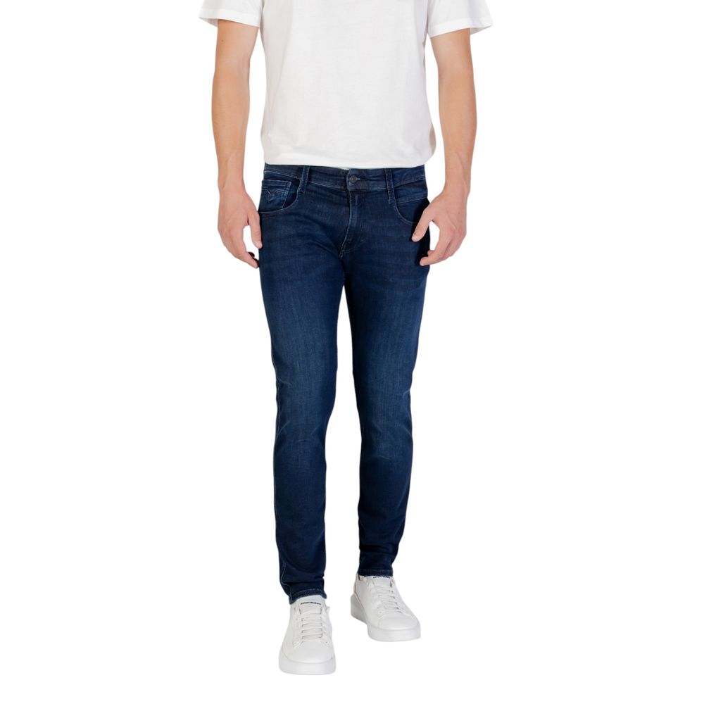 Replay Blue Cotton Skinny Jeans