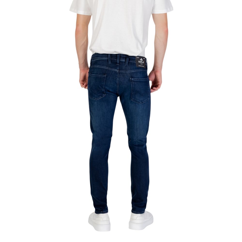 Replay Blue Cotton Skinny Jeans