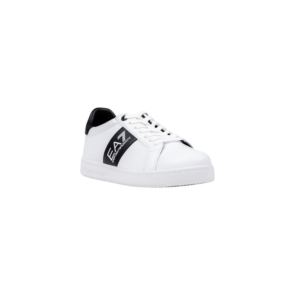 EA7 Emporio Armani Black And White Leather Low Top Sneakers