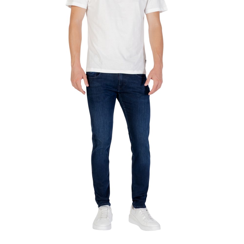 Replay Blue Cotton Skinny Jeans