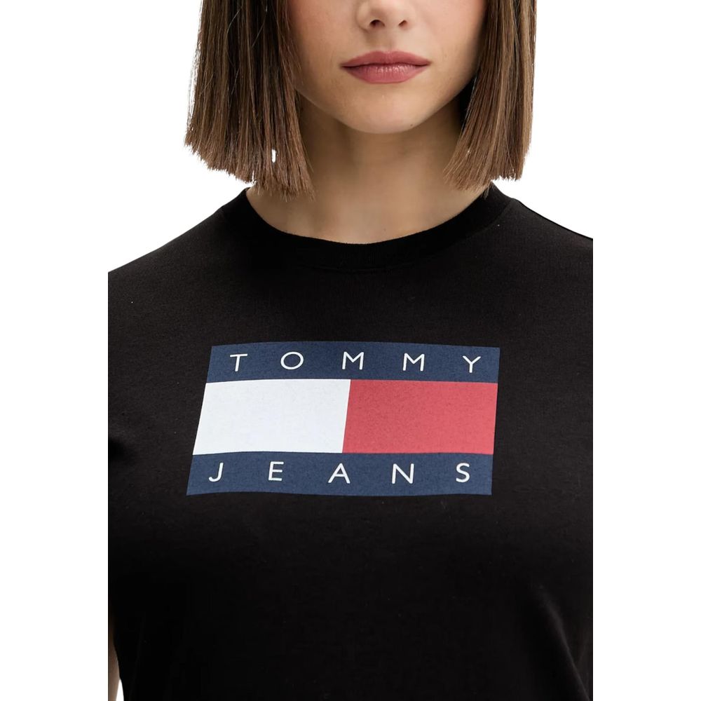 Tommy Hilfiger Jeans Black Recycled Cotton T-Shirt