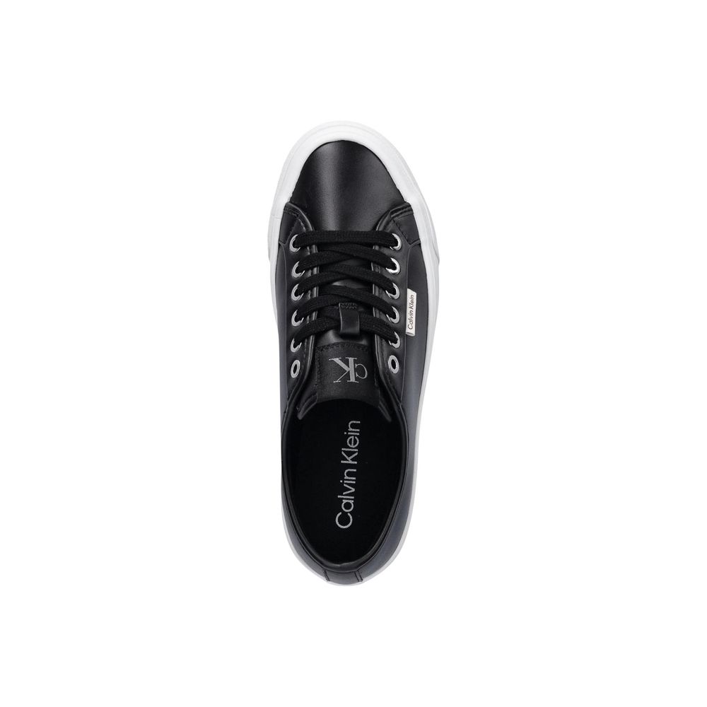 Calvin Klein Jeans Black Leather Low Top Sneakers