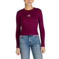Calvin Klein Jeans Bordeaux Cotton Long Sleeve T-Shirt