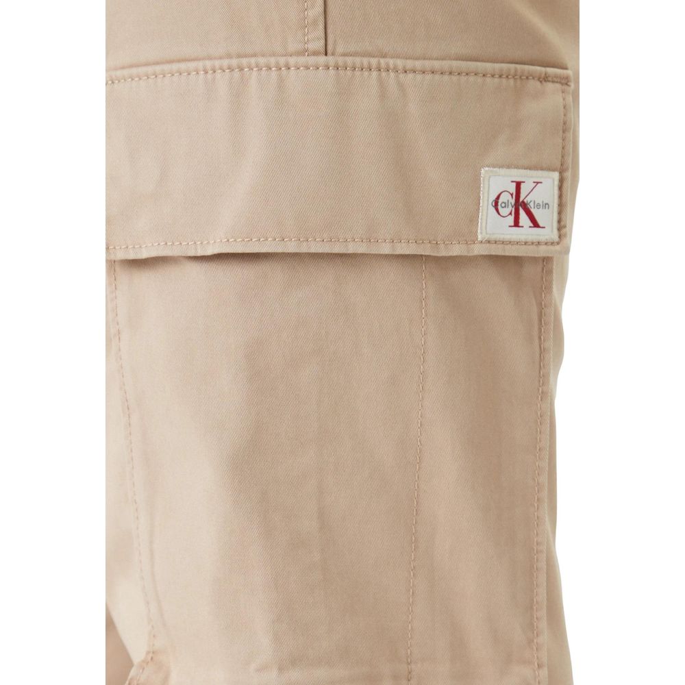 Calvin Klein Jeans Beige Cotton Cargo Pants