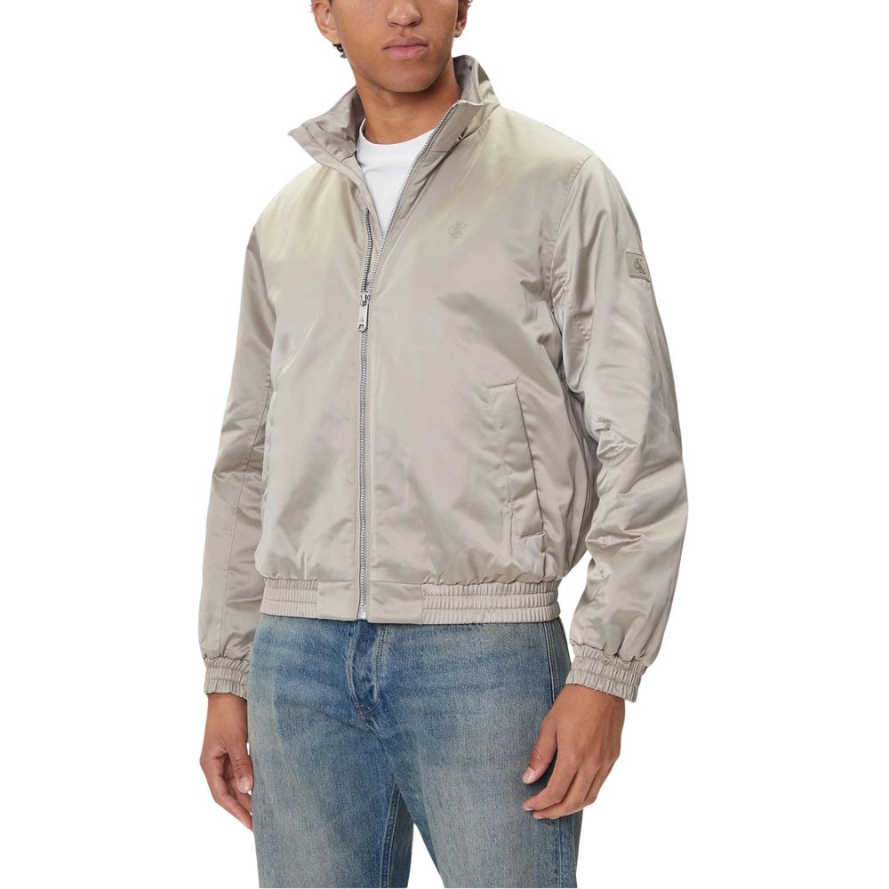 Calvin Klein Jeans Beige Recycled Polyester Bomber