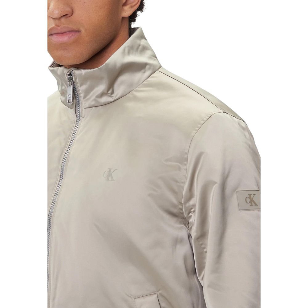 Calvin Klein Jeans Beige Recycled Polyester Bomber