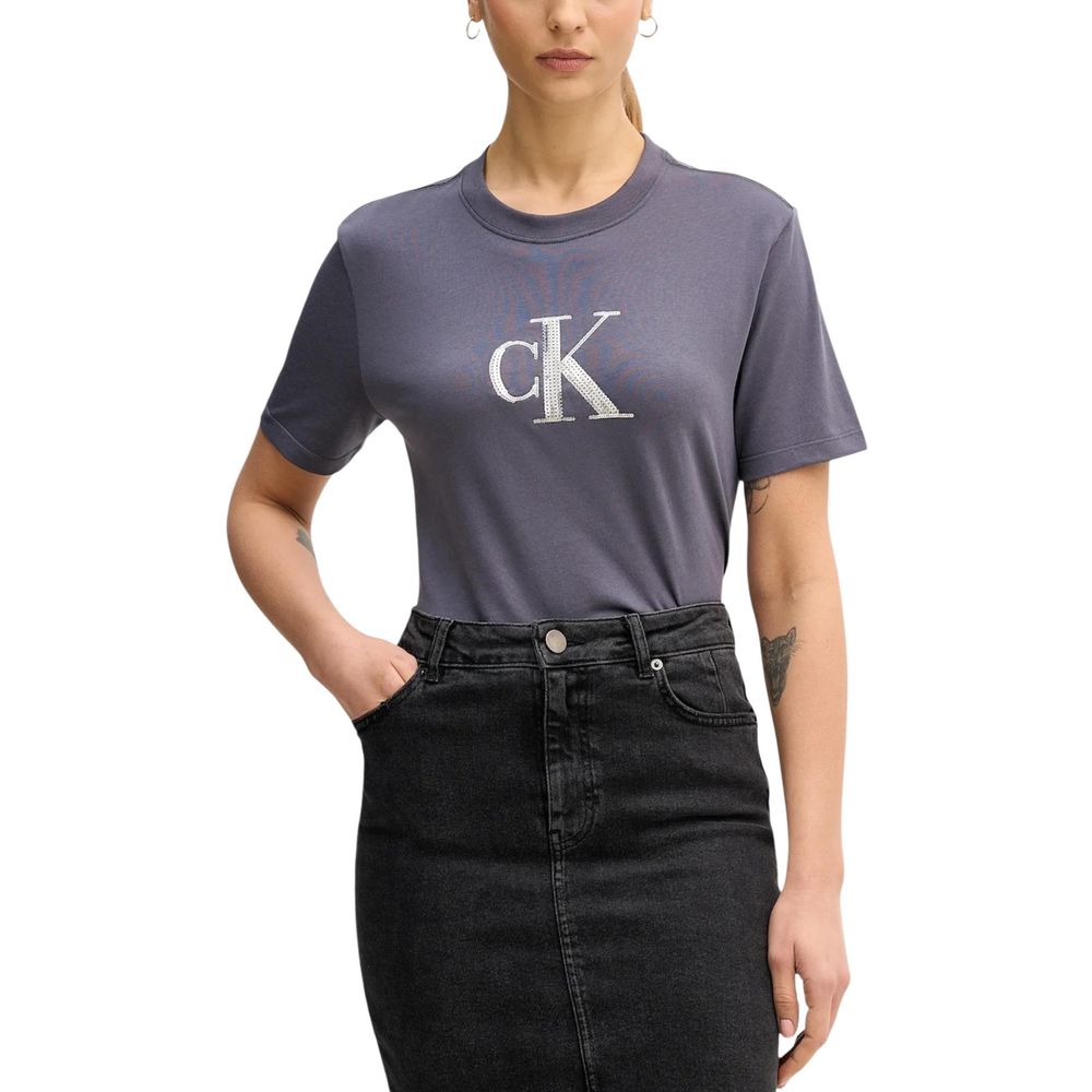 Calvin Klein Jeans Gray Cotton T-Shirt