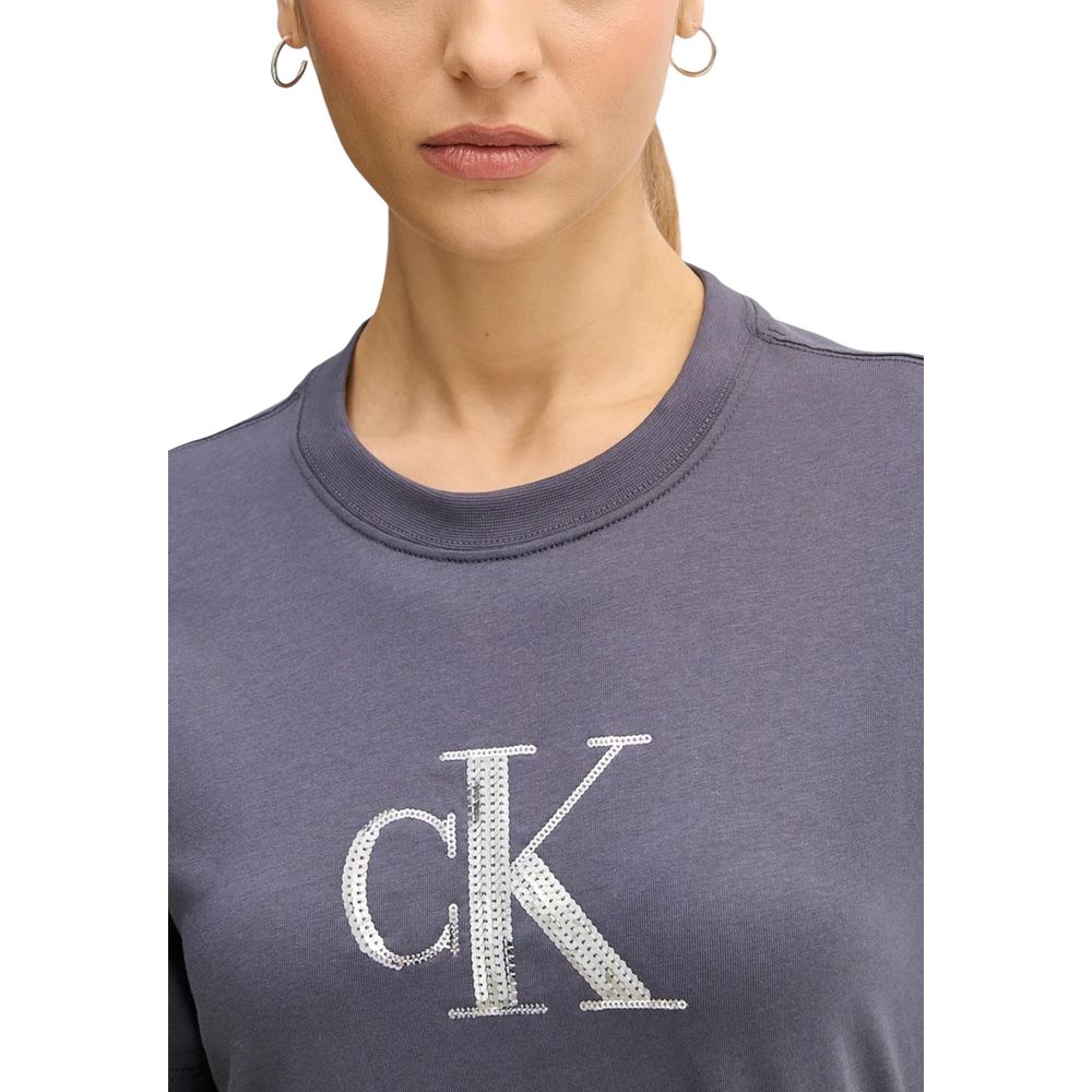 Calvin Klein Jeans Gray Cotton T-Shirt