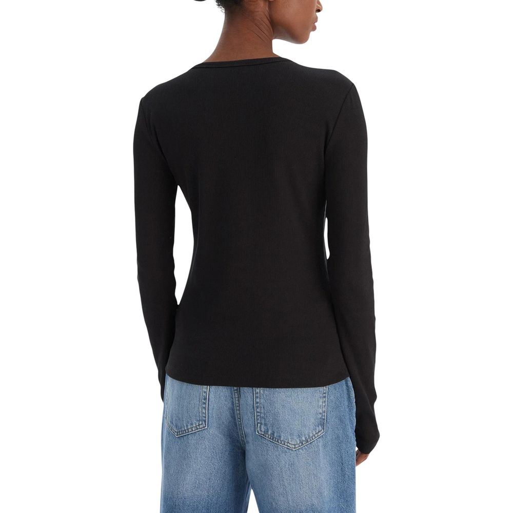 Calvin Klein Jeans Black Cotton Long Sleeve T-Shirt