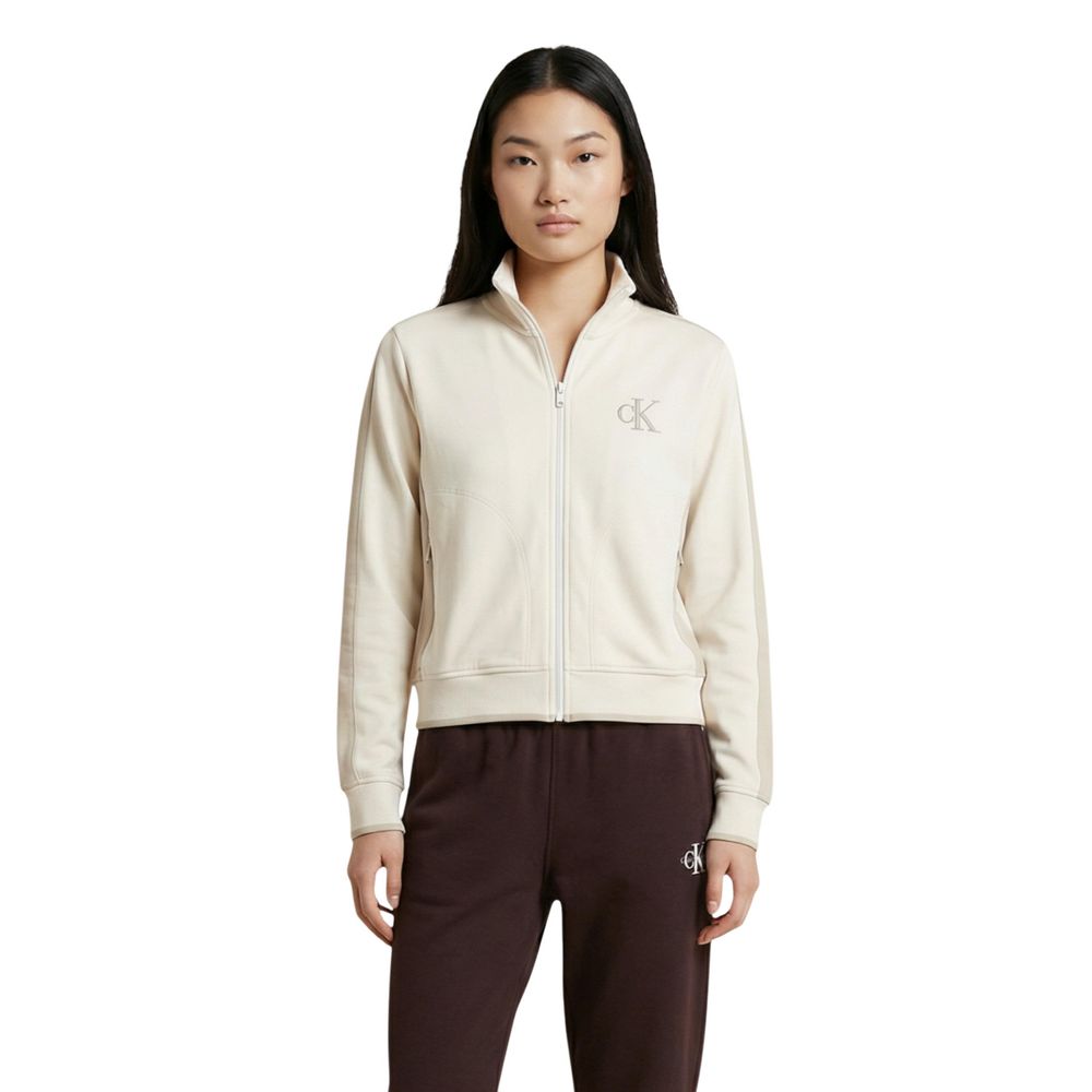 Calvin Klein Jeans Beige Cotton Sweatshirt