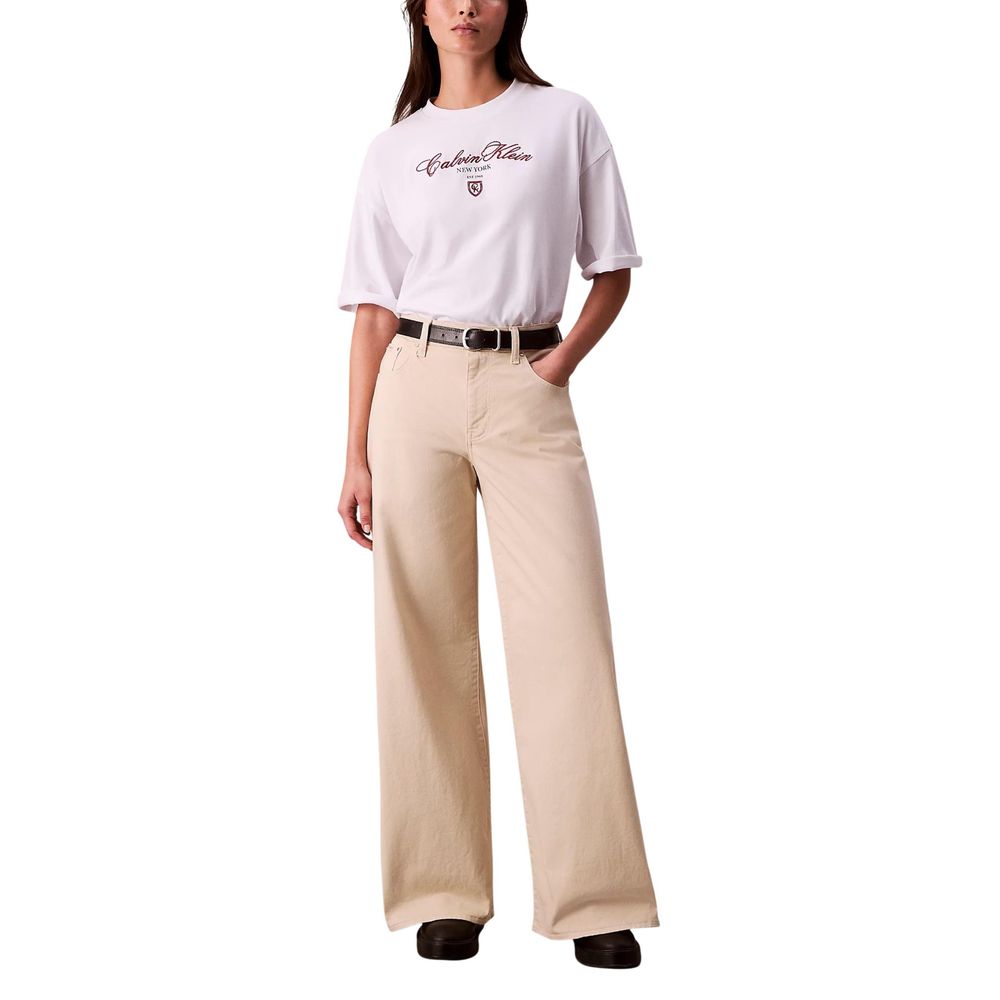 Calvin Klein Jeans White Cotton T-Shirt