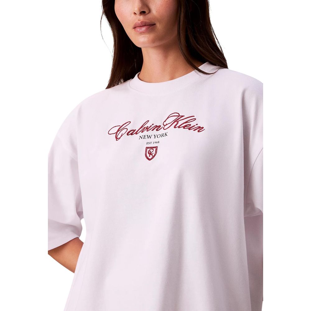 Calvin Klein Jeans White Cotton T-Shirt